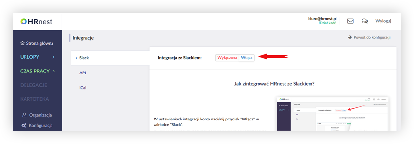 HRnest.pl - Integration with Slack